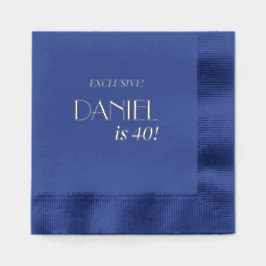 Personalized Birthday Modern Foil Stamped Napkins 箔ナプキン