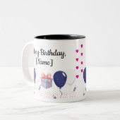 Personalized Birthday Mug ツートーンマグカップ (正面左)