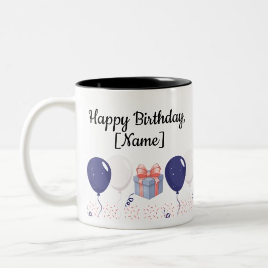 Personalized Birthday Mug ツートーンマグカップ (左)