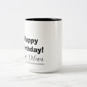 Personalized birthday mug, custom birthday gift ツートーンマグカップ (中央)
