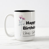Personalized birthday mug, custom birthday gift ツートーンマグカップ (左)
