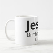 Personalized Birthday Mug – Name, Role & Year コーヒーマグカップ (左)