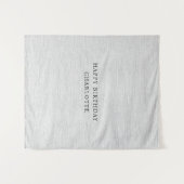 Personalized Birthday Name Flag Fabric Banner タペストリー (正面(横))