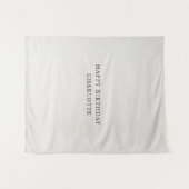 Personalized Birthday Name Flag Fabric Banner タペストリー (正面(横))