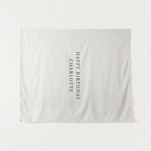 Personalized Birthday Name Flag Fabric Banner タペストリー (正面(横))