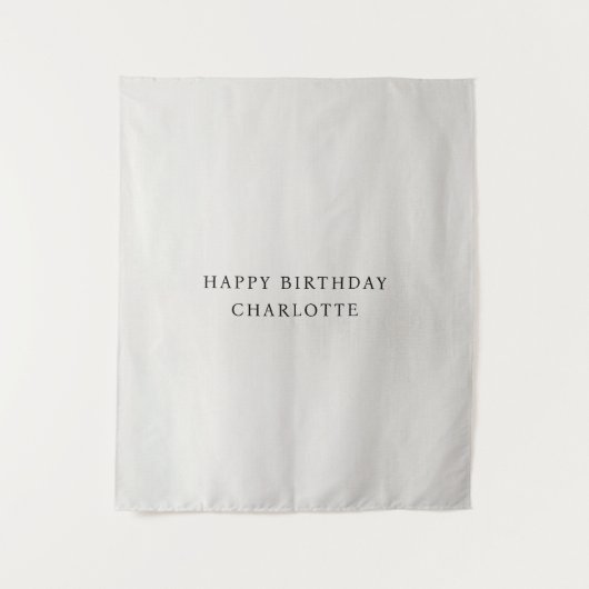 Personalized Birthday Name Flag Fabric Banner タペストリー (正面)