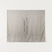 Personalized Birthday Name Flag Fabric Banner タペストリー (正面(横))