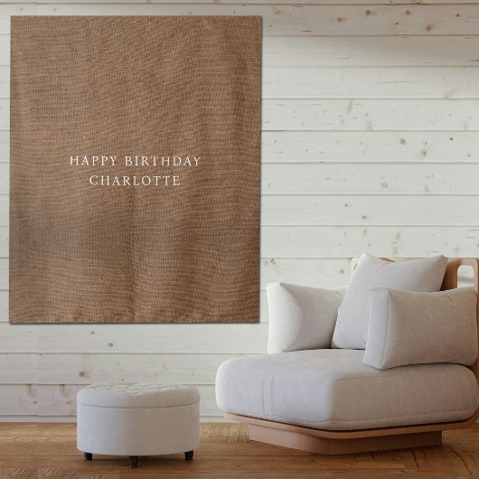 Personalized Birthday Name Flag Fabric Banner タペストリー