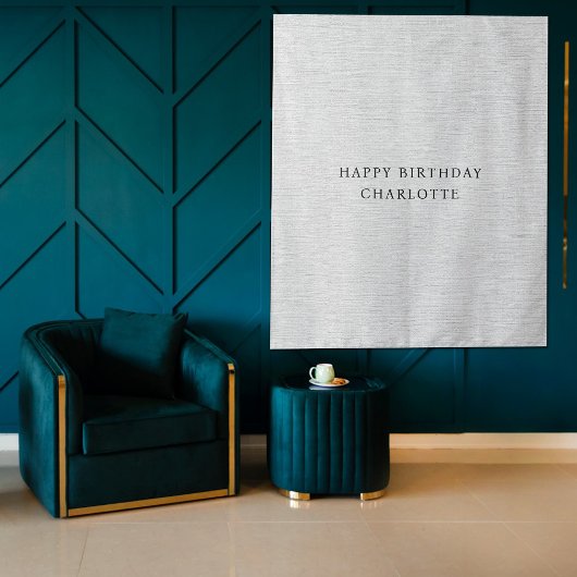 Personalized Birthday Name Flag Fabric Banner タペストリー