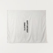 Personalized Birthday Name Flag Fabric Banner  タペストリー (正面(横))