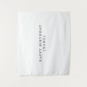Personalized Birthday Name Flag Simple Minimalist  タペストリー (正面)