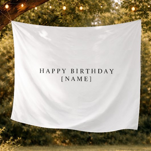 Personalized Birthday Name Flag Simple Minimalist  タペストリー