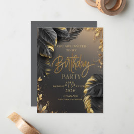 "Personalized Birthday Party Invite ノートカード