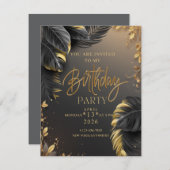 "Personalized Birthday Party Invite ノートカード (正面/裏面)