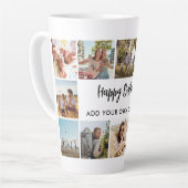 Personalized Birthday Photo Collage Mug カフェラテマグ (左アングル)