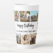Personalized Birthday Photo Collage Mug カフェラテマグ (正面)
