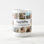 Personalized Birthday Photo Collage Mug コーヒーマグカップ (中央)
