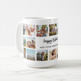 Personalized Birthday Photo Collage Mug コーヒーマグカップ