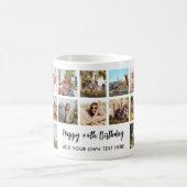 Personalized Birthday Photo Collage Mug コーヒーマグカップ (中央)