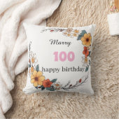 Personalized Birthday Pillow Custom Name Age Gift クッション (ブランケット)