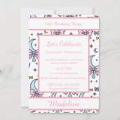 Personalized Birthday Pink Bow Sweet Invitation 招待状 (正面)