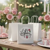Personalized Birthday Pink Rose  ラウンドシール