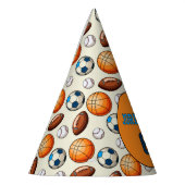 Personalized Birthday Sports Theme パーティーハット (左)
