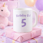 Personalized Birthday Unicorn Girl Mug コーヒーマグカップ