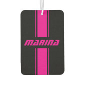 personalized black and pink Set of Car Mats カーエアーフレッシュナー (裏面)