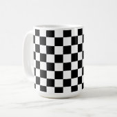 Personalized Black and White コーヒーマグカップ (正面左)