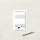 Personalized Black and White Alpine Dairy Goat ポストイット (デスク上)