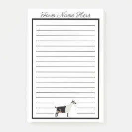 Personalized Black and White Alpine Dairy Goat ポストイット