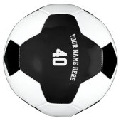 Personalized Black and White Football with Custom  サッカーボール (回転)