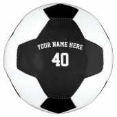 Personalized Black and White Football with Custom  サッカーボール (正面)