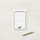 Personalized Black and White LaMancha Dairy Goat ポストイット (デスク上)