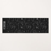 Personalized Black and White Math Formulas ヨガマット (正面(横))