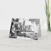 Personalized Black and White Miami FL シーズンカード (正面)