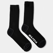 Personalized Black and White Name Socks ソックス (右)