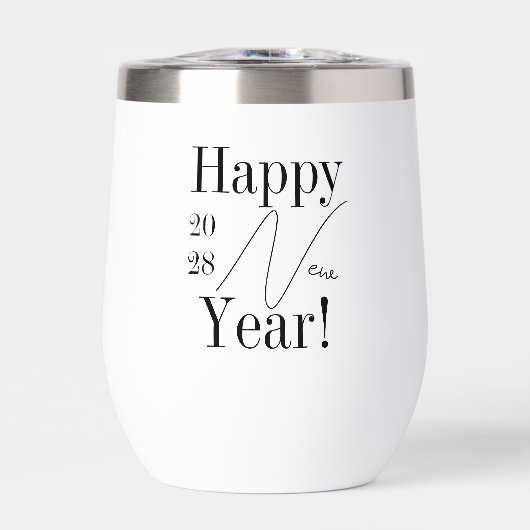 Personalized Black and White New Year's Eve Party (正面)