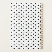 Personalized Black and White Polka Dot Planner プランナー手帳 (裏面)