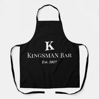 Personalized Black Apron with Name & Monogram – Ho エプロン