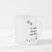 Personalized Black Cat Frosted Glass Mug フロストグラスマグカップ (正面右)