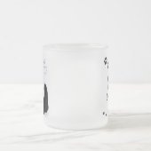 Personalized Black Cat Frosted Glass Mug フロストグラスマグカップ (中央)
