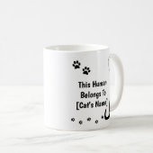 Personalized Black Cat Mug コーヒーマグカップ (正面右)