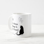 Personalized Black Cat Mug コーヒーマグカップ (正面左)