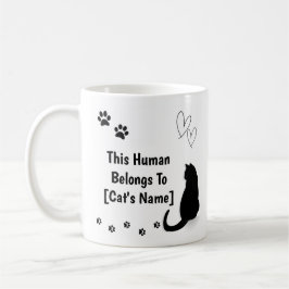 Personalized Black Cat Mug コーヒーマグカップ