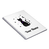 Personalized Black Cat Notebook ノートブック (右側)