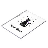Personalized Black Cat Notebook ノートブック (左側)