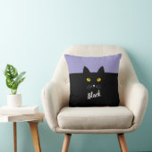 Personalized Black Cat Pillow, Gift for Cat Lovers クッション (椅子)