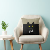 Personalized Black Cat Pillow, Gift for Cat Lovers クッション (椅子)